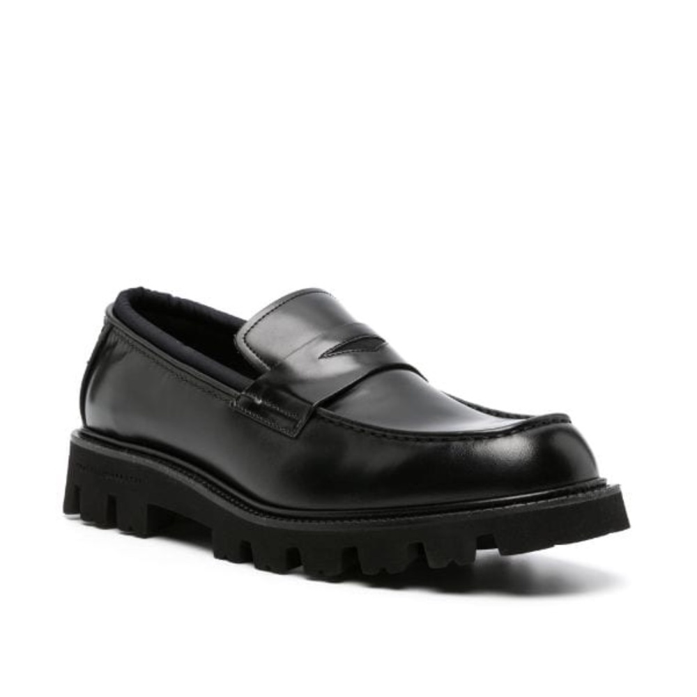 Black Leather Loafers